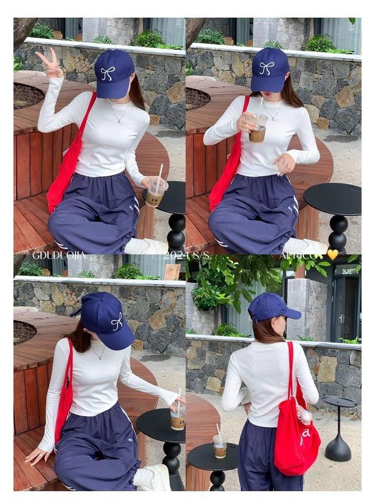 Women's Long Sleeve Slim Fit Red T-Shirt - Stylish Spring/Autumn Base Layer 2025