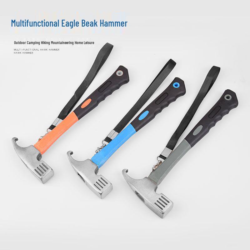 Multifunktioneller Campingplatz-Heringhammer - Adlerkralle & Schafshorn-Design, Kohlenstoffstahl für Zelt- & Markisenaufbau