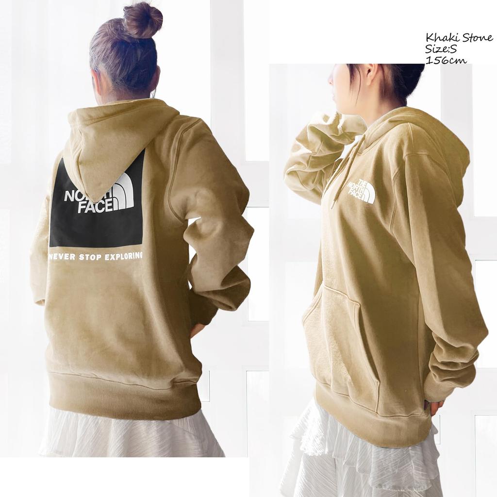 The North Face BOX NSE Khaki Size with Back Box and Fleece Beige Men's Hoodie, Stone, L, Print, Logo, Lining,