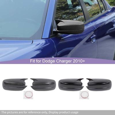 Car Rearview Mirror Decorative Frame Cover For Dodge Charger 2010 Up Car Exterior Accessories , ABS Plastic