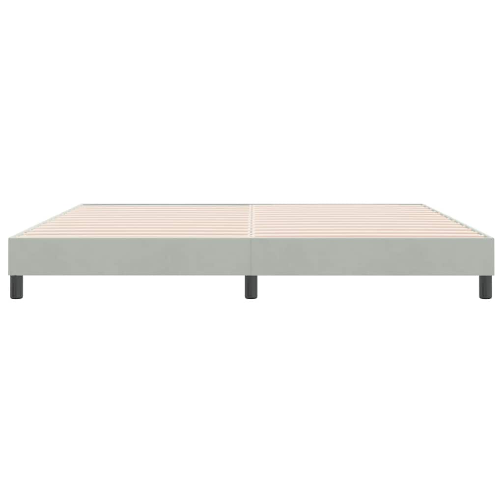 Łóżko Box Spring Bez Materaca Jasnoszary 180X220 Cm Aksamit