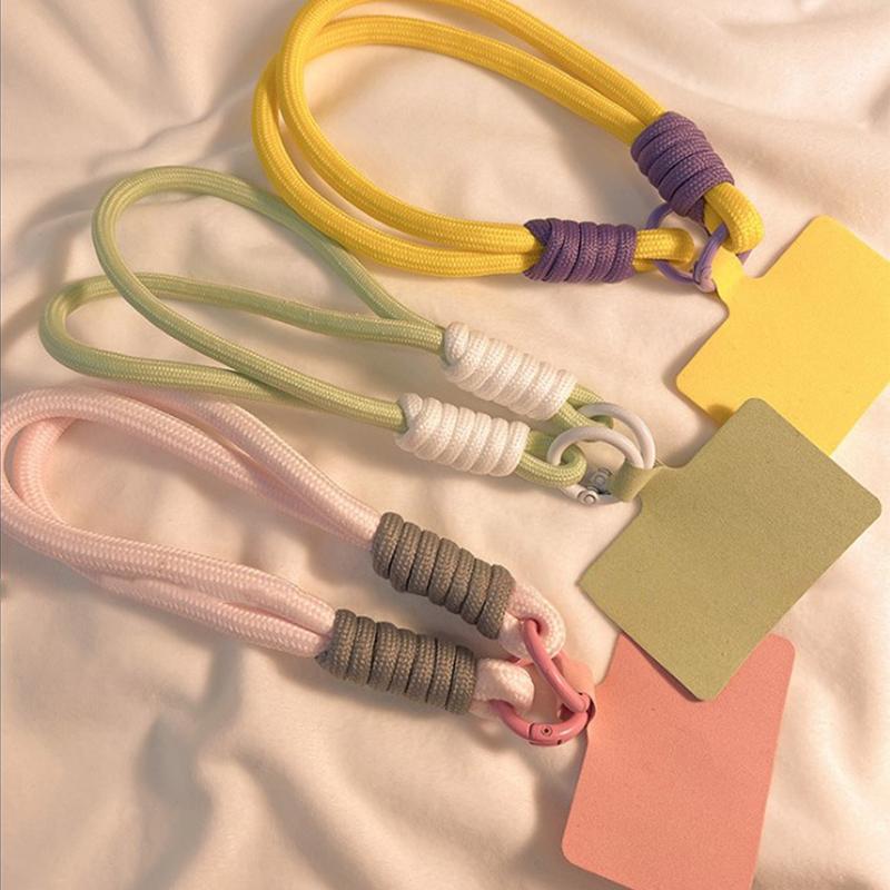 Mobile Phone Lanyard Hanging Decoration Can Be Carried Twist Rope Anti-Loss Pendant Strong Wrist Short Straps