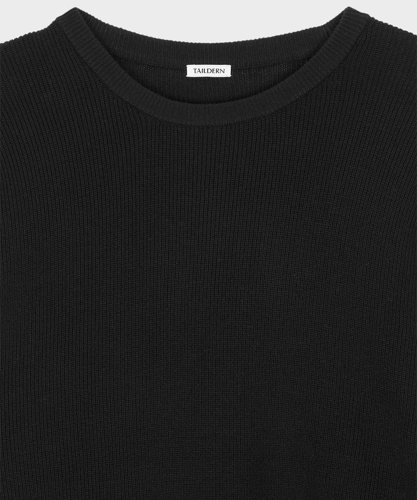 Teildeon Cotton Cashmere Crewneck Sweater Black