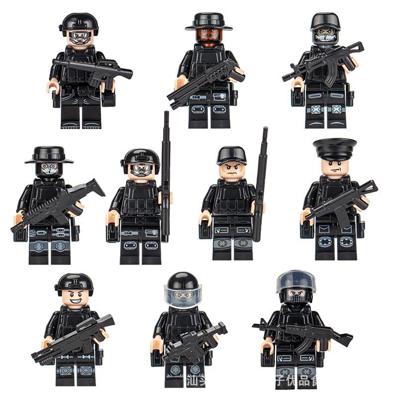 Ninja Warrior Superhero Doll With Weapon Single Building Block Assembly Toy