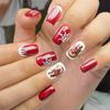 New Manicure Nail Pads European And American Festivals Christmas Elements Medium Rectangular Wearing Nail Pads