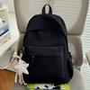Schoolbag Milk Cream White and Blue Embroidery Star High-value Backpack Primary School School Bag Women's Daily Shopping Light and Sweet Backpack