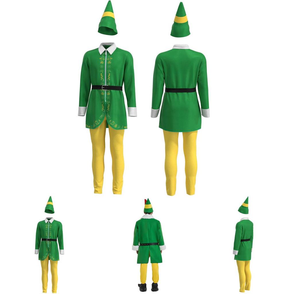 Authentic Men's Elf Cosplay Outfit For Halloween And Christmas