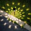 4 Packs Outdoor Lawn Lamp Solar Powered Pathway Light Landscape Decorative Garden Lights Waterproof Glass Lampshade