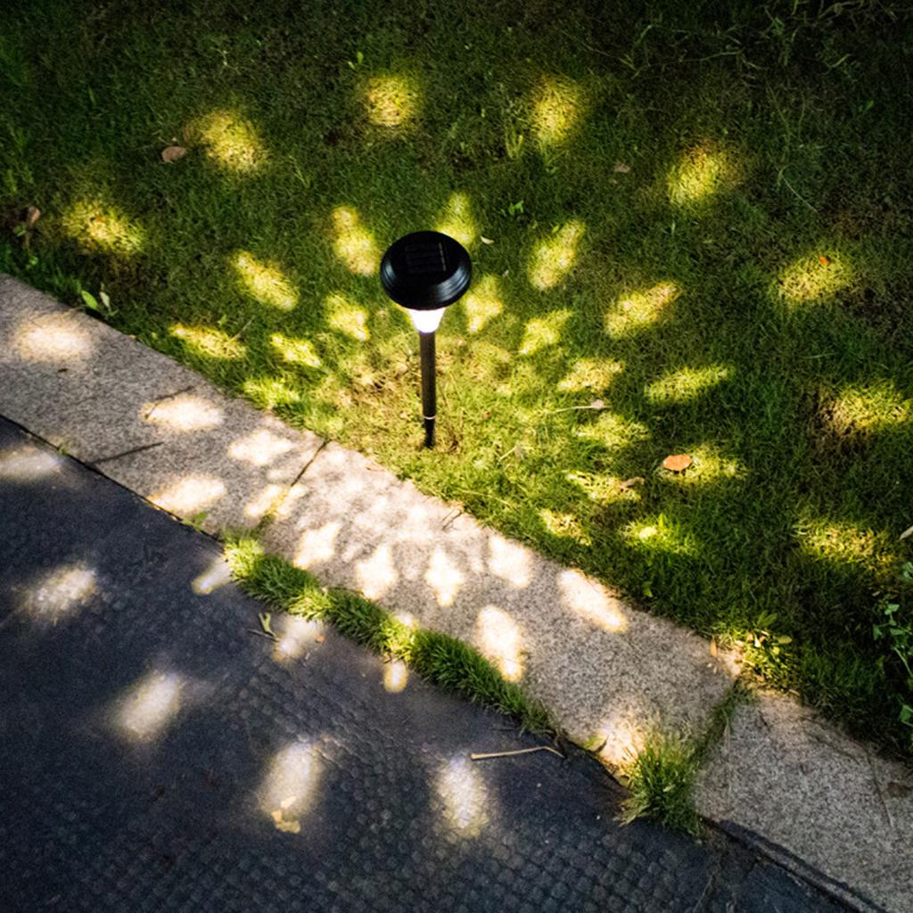 4 Packs Outdoor Lawn Lamp Solar Powered Pathway Light Landscape Decorative Garden Lights Waterproof Glass Lampshade