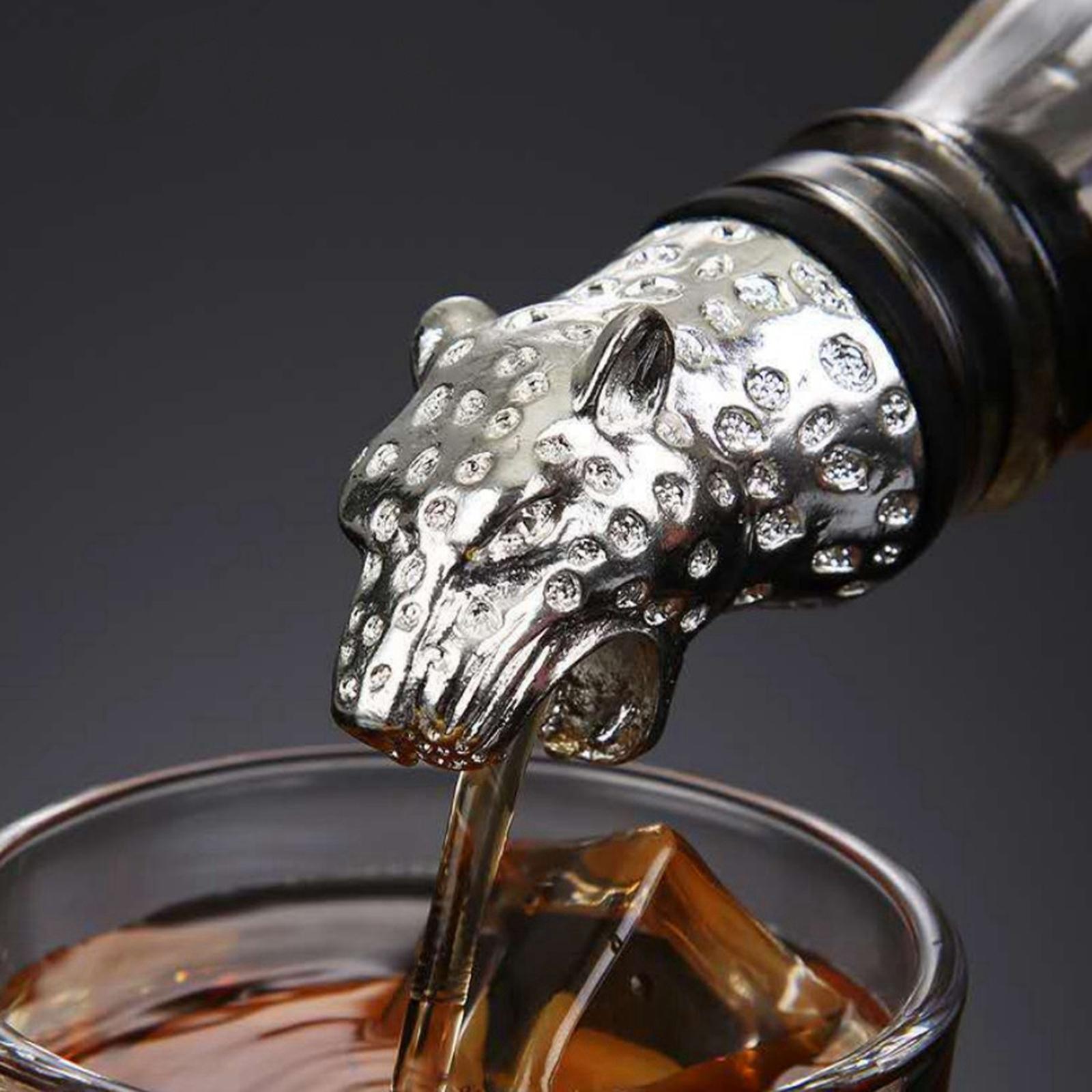 Zinc Alloy Animal Head Wine Pourer Unique Wine Bottle Stoppers Wine Aerators Bar Tools Get Together Gift
