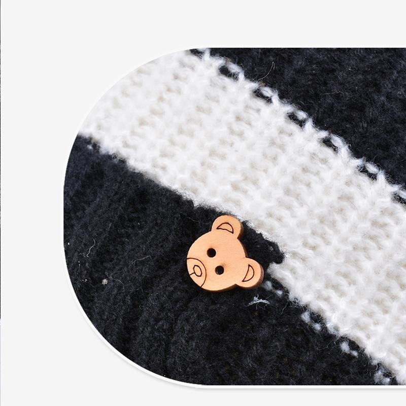 Farblich passende warme gestrickte Kindermütze, Schal, zweiteilig, Winter, für Jungen, kältebeständig, Ohrenschützer, Kopf, Wollmütze, Skullies-Mützen