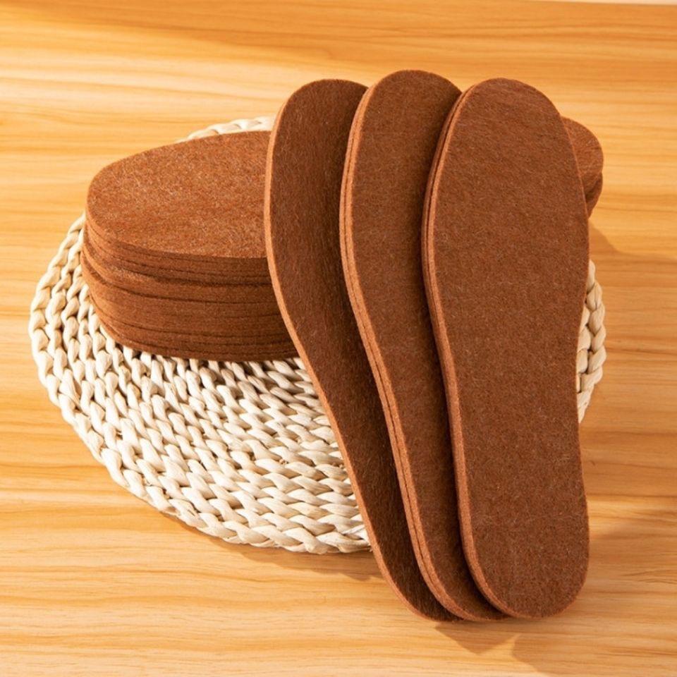 1 Pereche Branțuri Termice din Feutru de Lână Îngroșate Calde pentru Pantofi Bărbați Femei Respirabile Prietenoase cu Pielea Pad Pantof