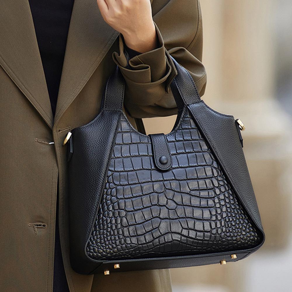 Weiche Damen-Tasche aus Vollnarbenleder, Frühjahrs-High-End-Textur, Damen-Handtasche mit großem Fassungsvermögen, Umhängetasche