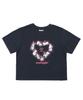 MATCHGLOBE Heart Rabbit Crop Top (Navy)