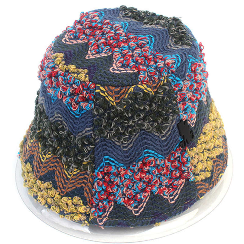 

Универсальная химия Этническая синяя вязаная панама FREE