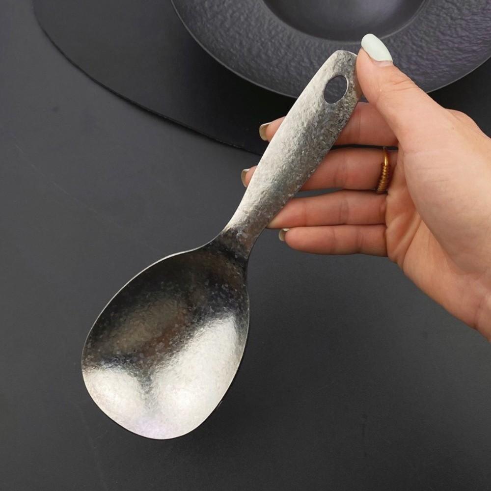 Non-Stick Pure Titanium Rice Spoon Lightweight Heat-resistant Serving Spoon Won't Damage Pot Anti-Bacterial Rice Scoop