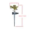Impact Sprinkler On Spike Base Heavy Duty Zinc Alloy Water Sprinkler for Yard Lawn Garden 0 360 Degrees  Rotate Large