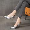 With Medium Heels Sexy Stilito Pointed Toe Woman Pumps Shoes for Women Block Heel Chunky Luxury Brand Chic and Elegant 39 Y2k