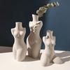 Human Body Styling Art Vase  Silent Wind Ceramic Vase  Sculpture White Primitive Embryo Floral Organ Ins Hotels Home Decorate