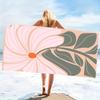 Boho Minimalist Big Daisy Microfiber Beach Towel Oversized Extra Large Aesthetic Pink Flower Pool Blanket for Women Sunbathing