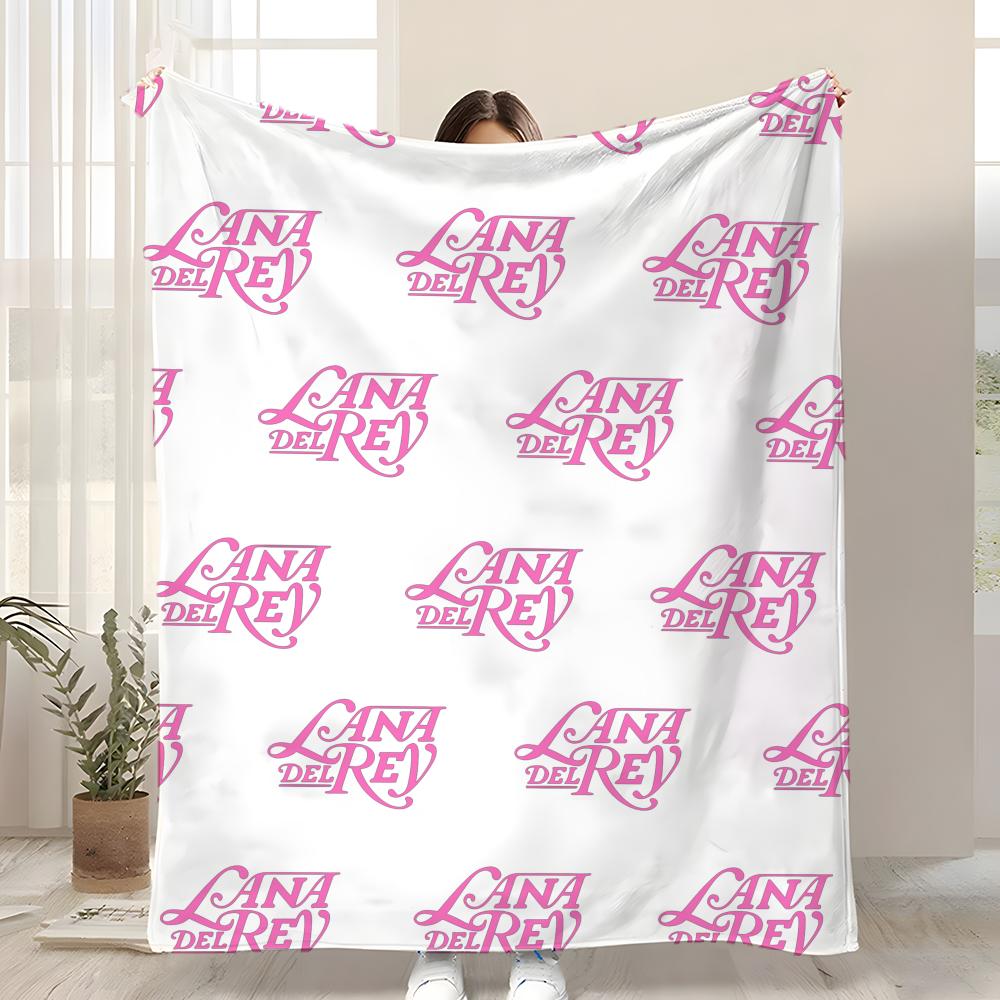 

Hot Singer L-Lana D-Del R-Rey Throw Kid-Friendly Flannel Throw Blanket Soft Warm Anti-Static Washable All Season 75x90cm