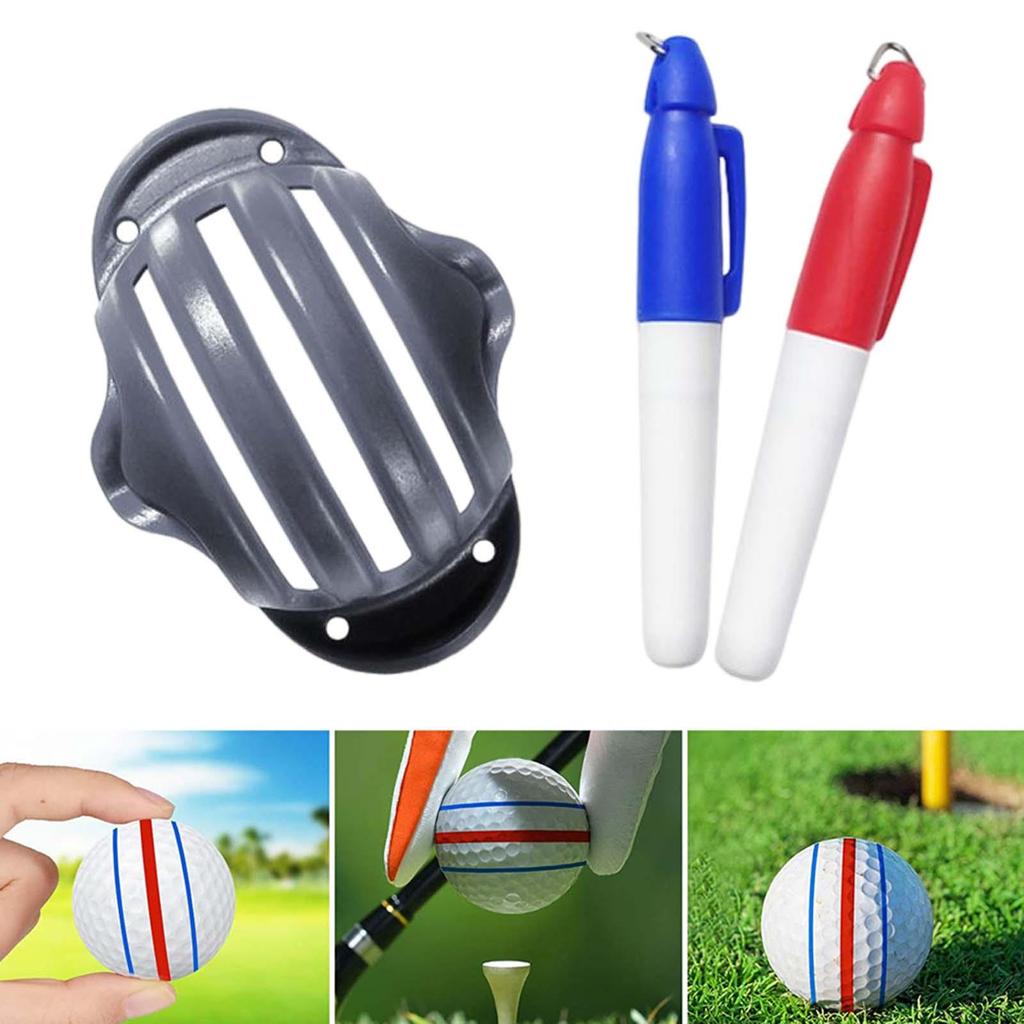 Golf Ball Alignment Tool Liner 3 Straight Marking Stencils with