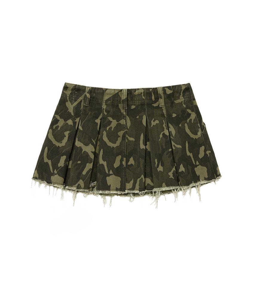 Midnight Move Camo Mini Skirt (Khaki)