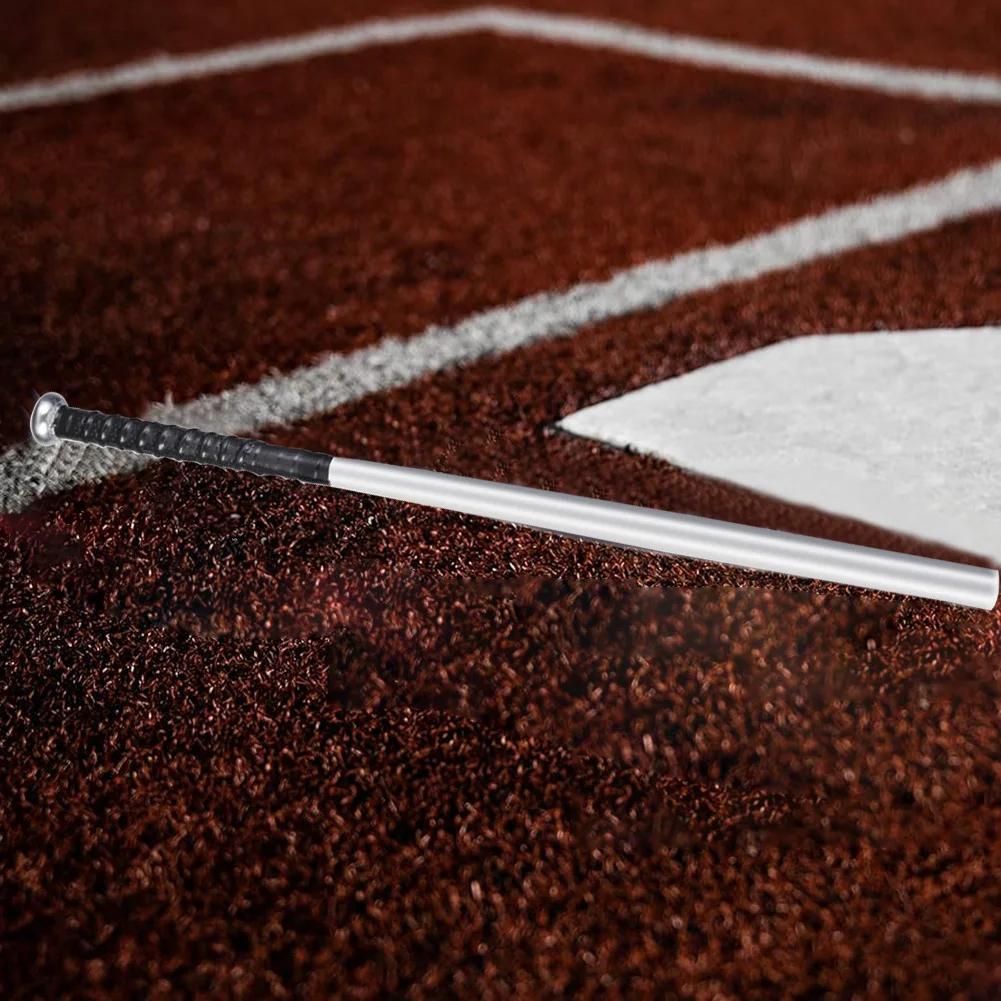 1pc Slivery Baseball Bat, 53cm/64cm Aluminum Alloy Baseball, Silvery Thin Baseball Bat, Home Lightweight Practice Bat