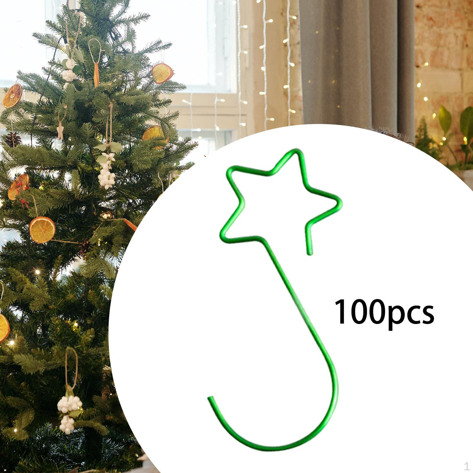 

100 штук крючков для рождественской елки, вешалок для подвешивания украшений