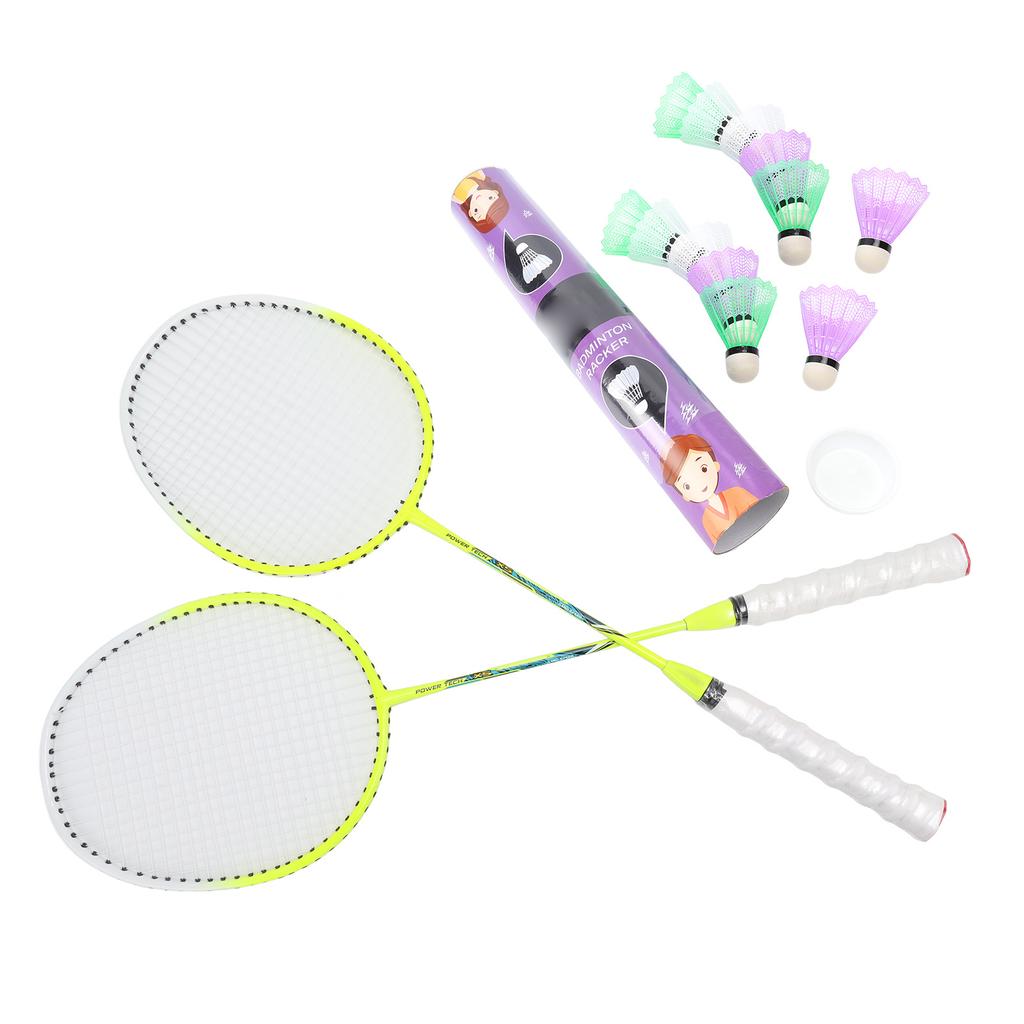 Badminton Rackets Set One Piece Racket Body Iron Alloy Nylon 12pcs Foam Plastic Badminton Sport Rackets Set