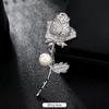 High-end crystal temperament brooch female swan snowflake luxury atmospheric brooch sweater pin suit trendy accessories