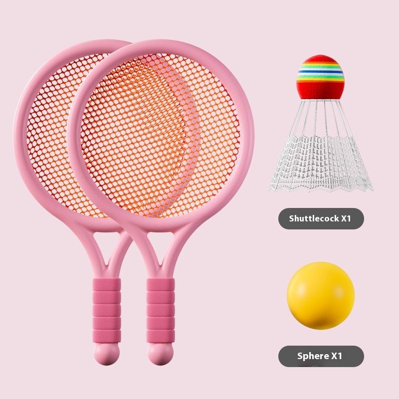 1 Setlightweight Children Tennis Badminton Tennis Racquets Kids Badminton Rackets Kit Parent Child Interactive Toys For Children