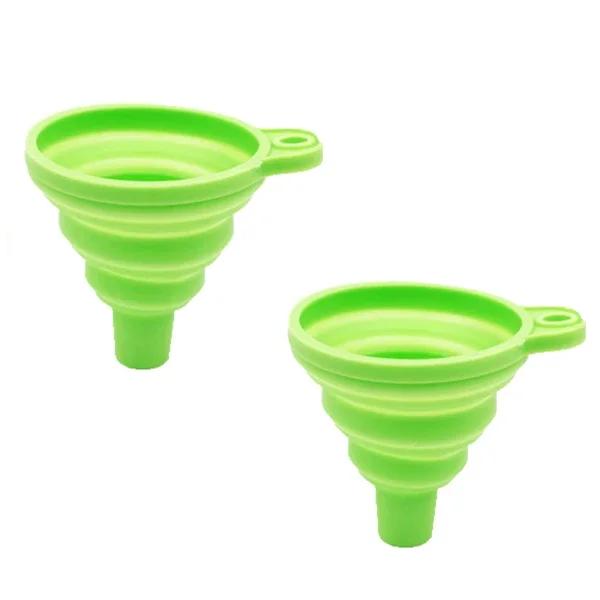 1/2Pcs Silicone Collapsible Foldable Funnel Household Kitchen Gadgets Portable Multifunctional Wine Oil Funnel Kitchen Supplies