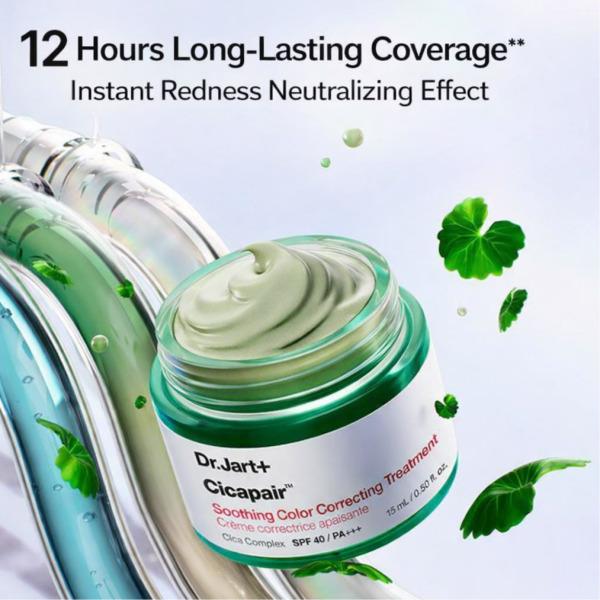 Dr.Jart + Cicapair Tiger Grass Color Correcting Treatment SPF30 PA++ – Redness Correcting Soothing Cream 15ml