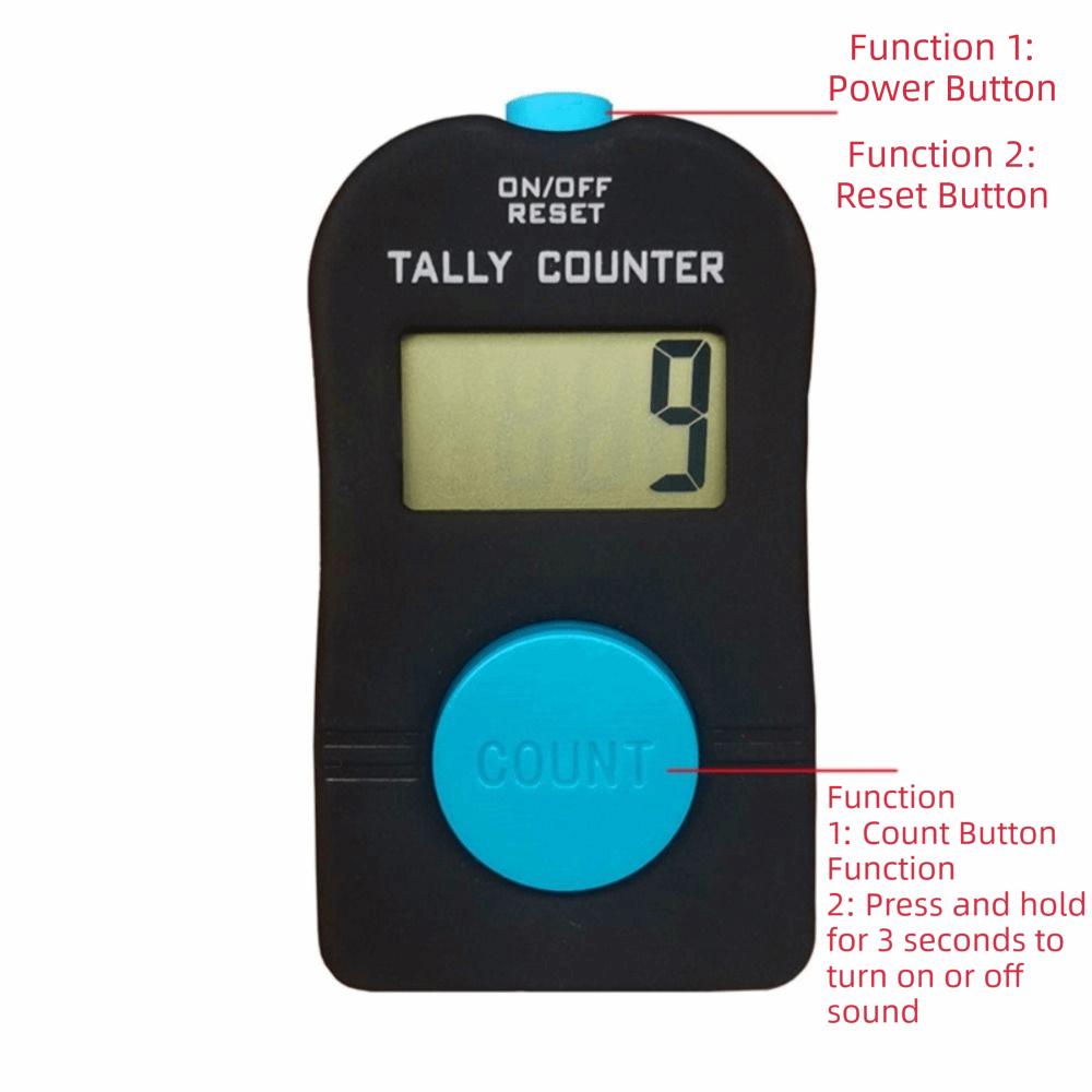 9999 Digital Electronic Counter 4-digit Hand Tally Counter Mini Step Counter Meditation