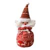 Christmas Drawstring Gift Bag 3D Plush Reindeer Santa Snowman Fruit Sacks Reusable Fabric Candies