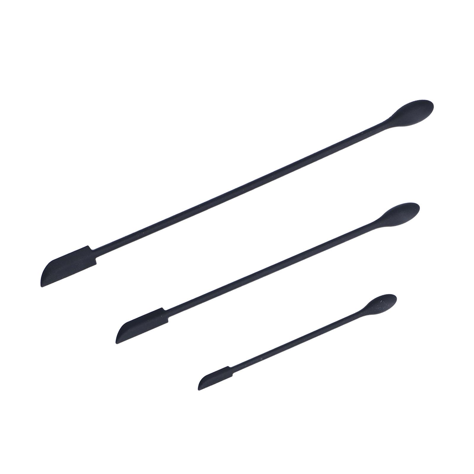 

3 шт. шпатель пищевой силиконовый двойной наконечник фруктовый джем крем косметический шпатель для кухни черный