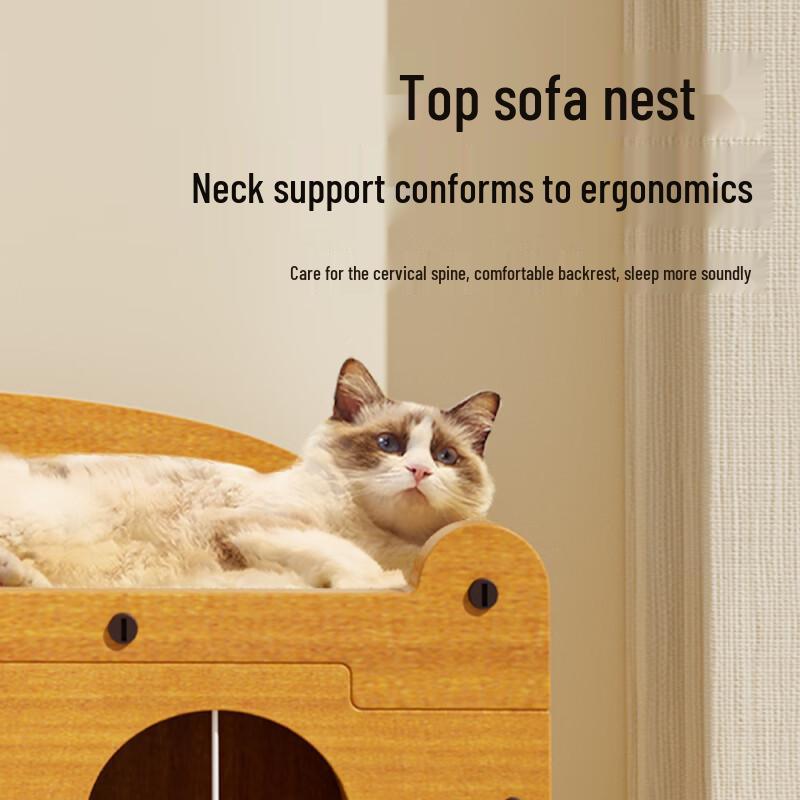 Scratch-Resistant Cat House with Integrated Scratching Board