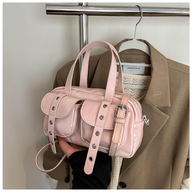 

Нишевая универсальная портативная сумка для боулинга женская весенняя новая модная простая на плечо сумка-мессенджер розовый