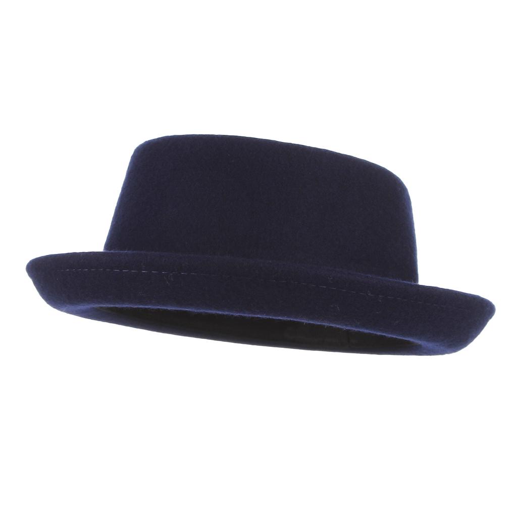 Winter Warm Wool Fedoras Hat Flat Top 