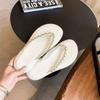 Thick-soled Cool Slippers for Women's Summer Wear 2025 New Xiaoxiangfeng Chain Flip-flops Beach Maternity Sandals