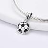 925 Silver Clasp Charms Sports Baseball Football Bead DIY Jewelry Necklace Bracelet Bangle Women Gift