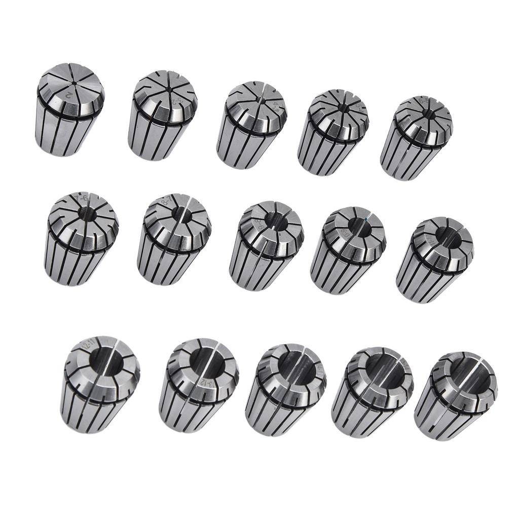15 Stück ER25 Federzange Hohe Genauigkeit Kohlenstoffstahl Spannfutter CNC Graviermaschinenteile 2?16 mm