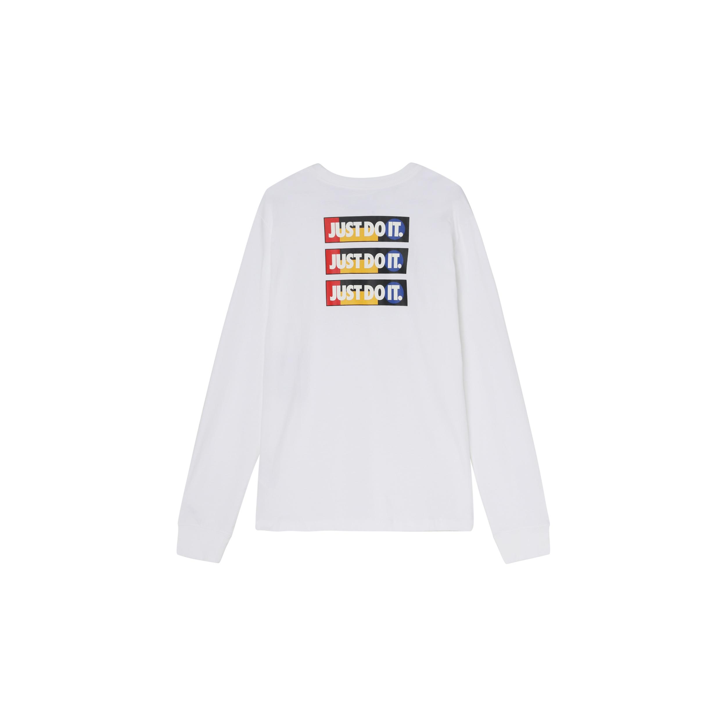 Nike Alphabet Printing Casual Round Neck Long Sleeves White Men s CU7391-100 XXL