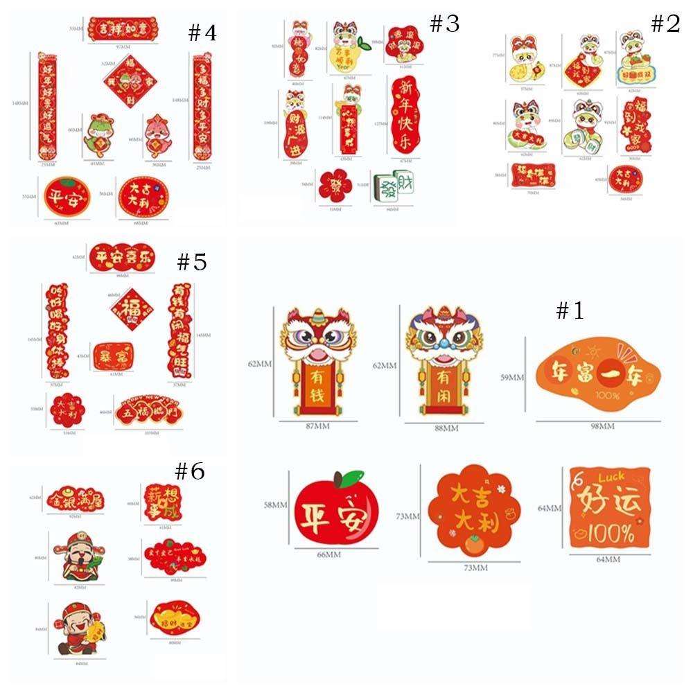 Cute Chinese New Year Fridge Magnets Traditional Festive God of Wealth Refrigerator Magnet Cartoon Snake Year Hanging Pendent