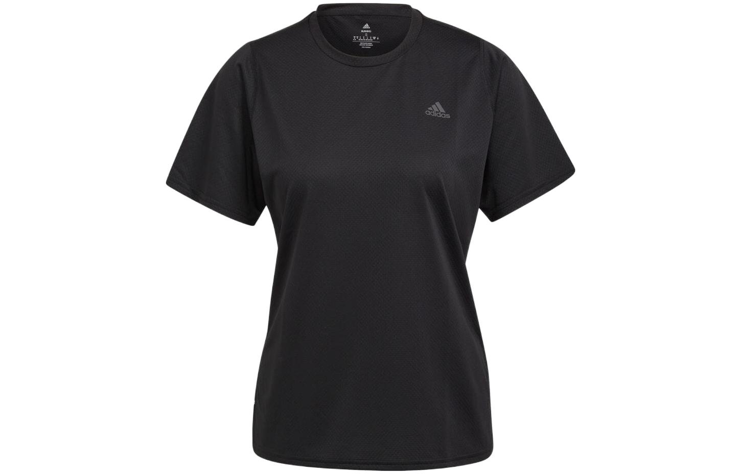 

Adidas T Shirts Women s Black Crew Neck Moderate Straight Fit H57742 S