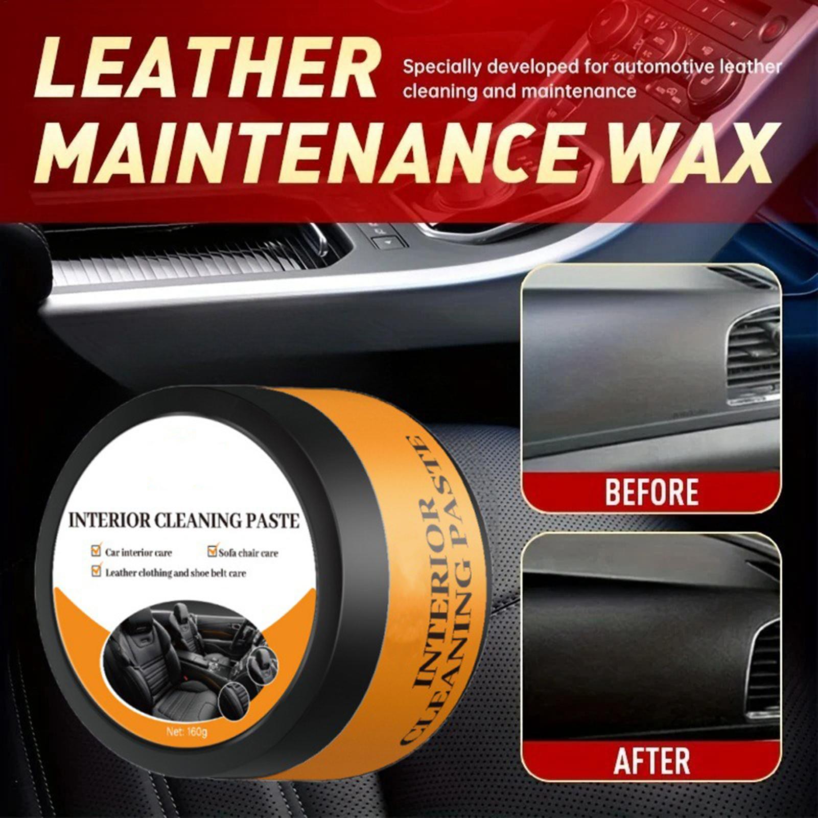 Car Leather Cleaner Long-Lasting Restore Paste Automotive Interior Leather Cleaning Cream For Vehicles Truck RV Sedan Automotive CHINA