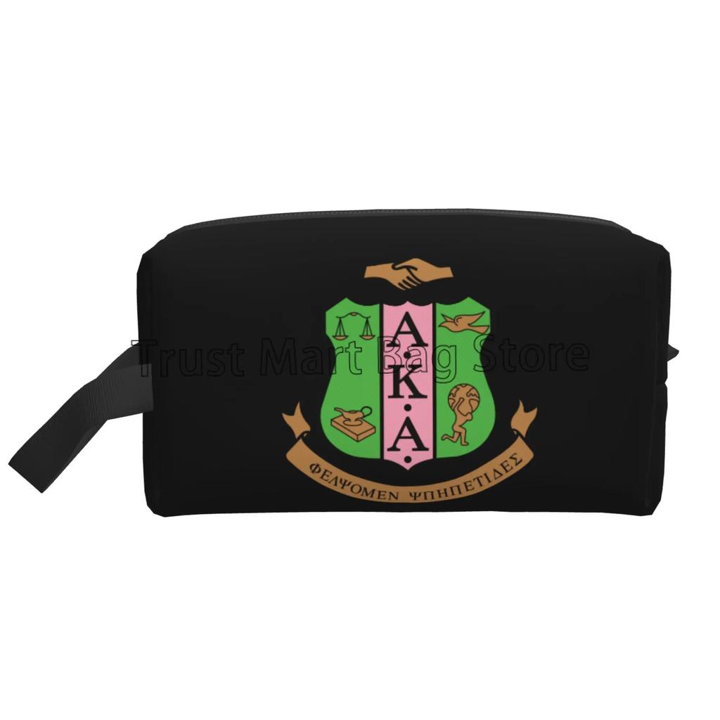 Sorority Print Storage Bag Women Portable Large Capacity Toiletry Bag Cosmetic Cases for Travel Storage and Everyday Use