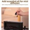 Cozy Atmosphere Flame Diffuser Remote Control Flame Aroma Diffuser Realistic Flame Effect 7 Soothing Light Modes