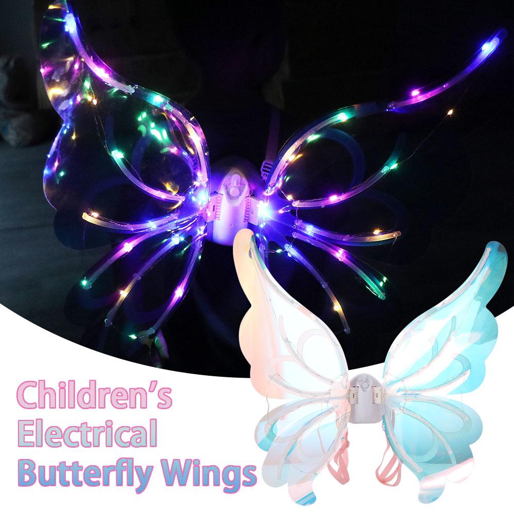 Creative LED Electric Butterfly Wings Fluttering Wings Baby Girl Wing Toys  Party